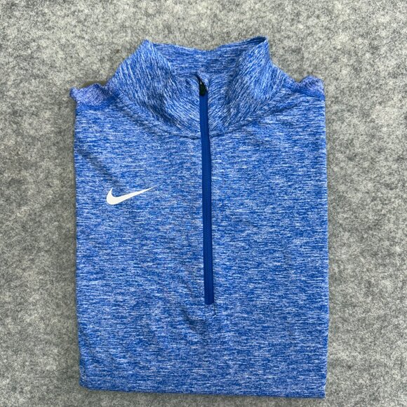 Nike Running Dri-Fit Women's Top Activewear Workout, 1/4 Zip, Blue, Size S - Picture 11 of 12